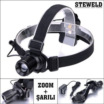 Steweld 521R Şarjlı ve Zoomlu LED 120 Lümen Kafa Lambası