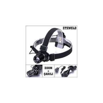 Steweld 521R Şarjlı ve Zoomlu LED 120 Lümen Kafa Lambası