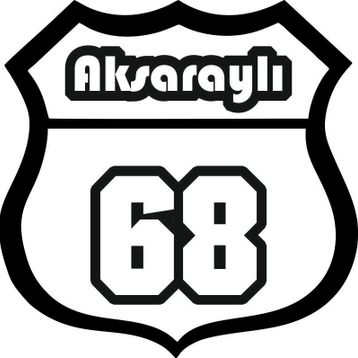 Sticker Masters Aksaraylı 68 Oto Etiket Sticker