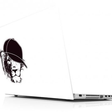 Sticker Masters Black Lion With Hat Laptop Duvar Stickerı