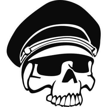 Sticker Masters Captain Front Skull Sticker