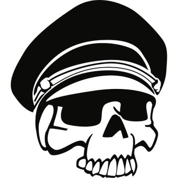 Sticker Masters Captain Front Skull Sticker