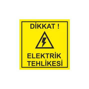 Sticker Masters Dikkat Elektrik Tehlikesi Uyarı Levhası Sticker