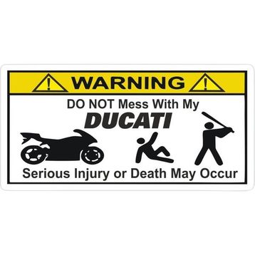 Sticker Masters Do Not Mess My Ducati Sticker