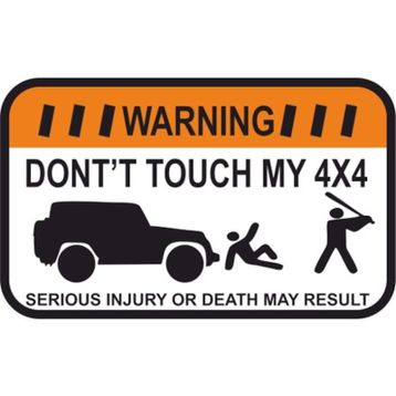 Sticker Masters Dont Touch My Jeep Sticker