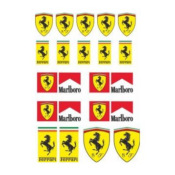 Sticker Masters Ferrari Sponsor Seti Etiket Sticker