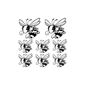 Sticker Masters Frelon Hornet Eşek Arısı Sponsor Set Sticker