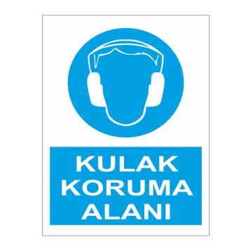 Sticker Masters Kulak Koruma Alanı Uyarı Levhası Sticker