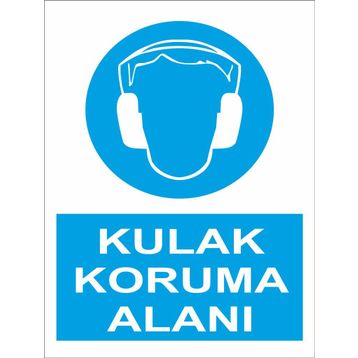 Sticker Masters Kulak Koruma Alanı Uyarı Levhası Sticker