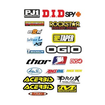 Sticker Masters Motosiklet Sponsor 2 Seti Sticker