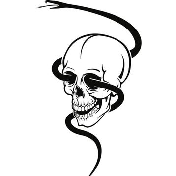 Sticker Masters Skull With Snake Sticker