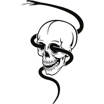 Sticker Masters Skull With Snake Sticker