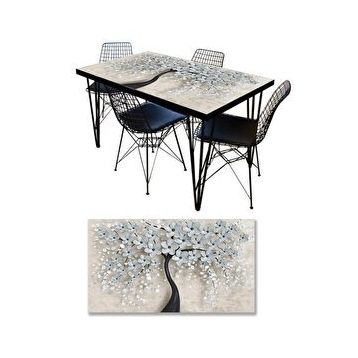 StickerArt 3D Ağaç Gri Masa Kaplama Folyosu