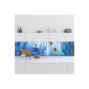 StickerArt 3D Akvaryum 60x100 cm Mutfak Tezgah Arası Folyo Fayans Kaplama Folyosu