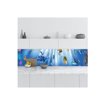 StickerArt 3D Akvaryum 60x100 cm Mutfak Tezgah Arası Folyo Fayans Kaplama Folyosu