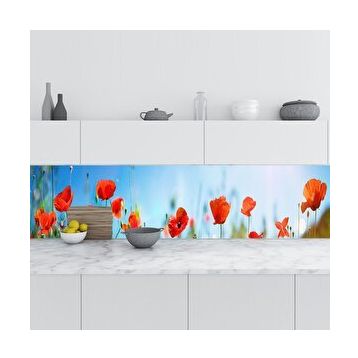 StickerArt Gelincikler 60x500 cm Mutfak Tezgah Arası Folyo