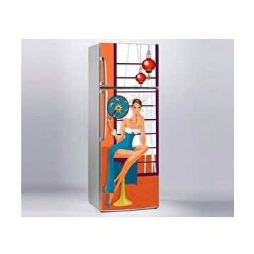 StickerArt Japon Kadın Buzdolabı Sticker Kaplama Dolap Kaplama Etiketi