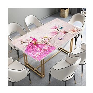StickerArt Pembe Tavuskuşu Masa Kaplama Folyosu