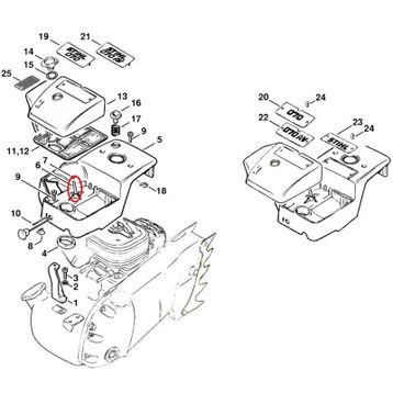 Stihl 9121-347-1000 Üst Kaporta Saplaması
