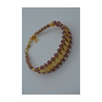 Stoneage Altın Kaplama Çek Kristali Bileklik