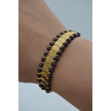 Stoneage Altın Kaplama Çek Kristali Bileklik