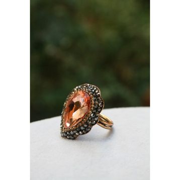 Stoneage Jewellery Kristal Taşlı El Yapımı Yüzük