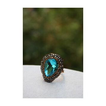 Stoneage Jewellery Kristal Taşlı El Yapımı Yüzük
