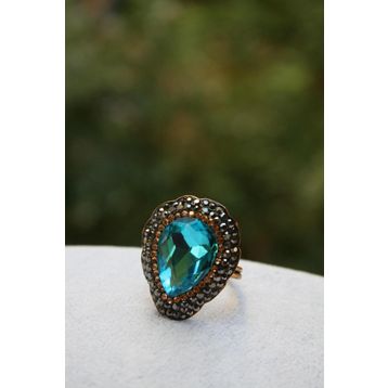 Stoneage Jewellery Kristal Taşlı El Yapımı Yüzük