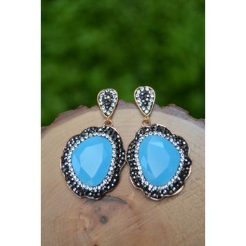 Stoneage Özel Tasarım Kristal Bayan Küpe