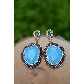 Stoneage Özel Tasarım Kristal Bayan Küpe