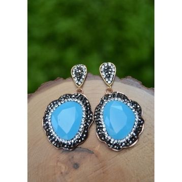 Stoneage Özel Tasarım Kristal Bayan Küpe