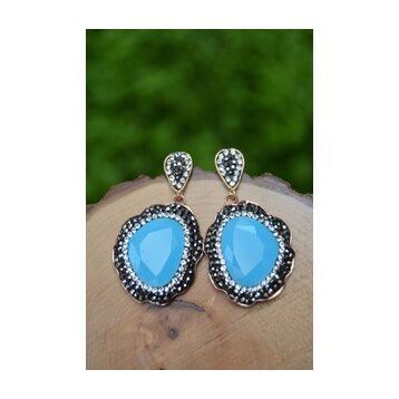 Stoneage Özel Tasarım Kristal Bayan Küpe