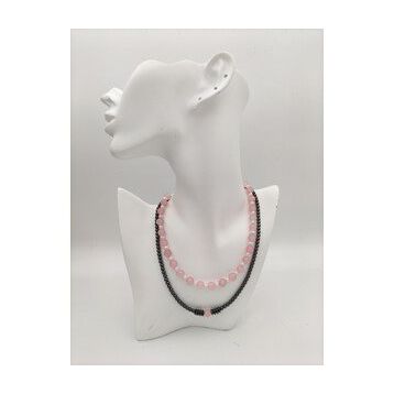 Stoneage Pembe Kuvars ve İnci Şifa Kolyesi