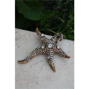 Stoneage RF03751 Kadın Deniz Yıldızı Lüks Bronz Broş