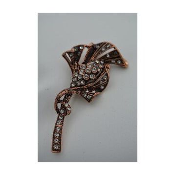 Stoneage Zirkon Taşlı Bronz Broş