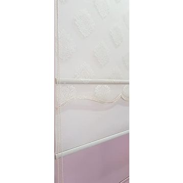 Storburada Çift Mekanizmalı Ekru Stb45239-V105 Ekru 120 X 260 Tül Perde ve Stor Perde