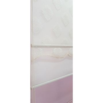 Storburada Çift Mekanizmalı Ekru Stb45239-V105 Ekru 120 X 260 Tül Perde ve Stor Perde