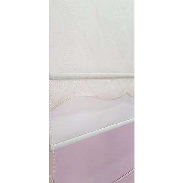Storburada Çift Mekanizmalı Ekru STB45240-V108 Ekru 100 x 260 Tül Perde ve Ekru Stor Perde