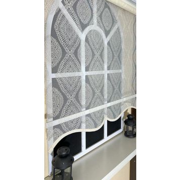 Storburada Çift Mekanizmalı Ekru STB45240-V108 Ekru 130 x 260 Tül Perde ve Ekru Stor Perde