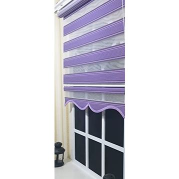 Storburada ST-018 Mor Etek Dilimli 140x200 Pliseli Zebra Stor Perde