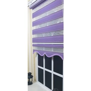 Storburada ST-018 Mor Etek Dilimli 140x200 Pliseli Zebra Stor Perde