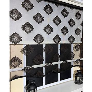 Storburada STB45239-V107 Çift Mekanizmalı Tül Ekru Siyah 130x260 cm Stor Perde