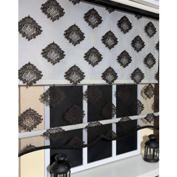 Storburada STB45239-V107 Çift Mekanizmalı Tül Ekru Siyah 130x260 cm Stor Perde