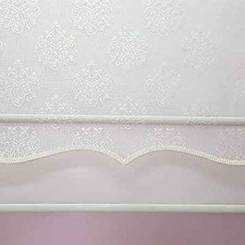 Storburada STB45252-V01 Çift Mekanizmalı Kirli Damask Tül Beyaz Ekru 150x200 cm Stor Perde