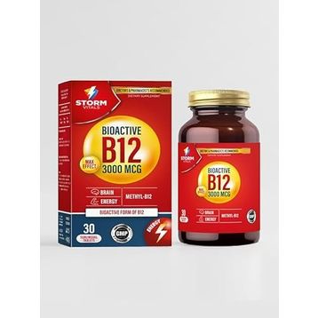 Storm Vitals Bioactive B12 3000 mg 30 Dilaltı Tablet