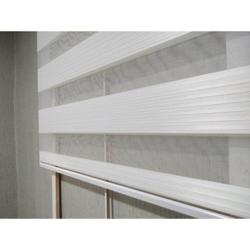 Story Perde Düz Geniş Piliseli Krem Zebra 210x280 cm Stor Perde