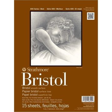 Strathmore 400 Serisi 9x12 inç 15 Yaprak Pürüzsüz Bristol Kağıdı