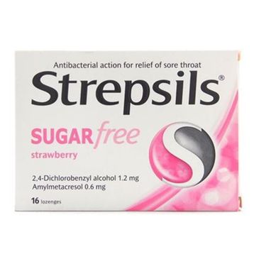 Strepsils 16'lı Şekersiz Çilek Aromalı Pastil