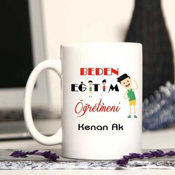 Strongart Beden Öğretmenine Özel Öğretmenler Günü Hediyesi Kişiye Özel Kupa Bardak