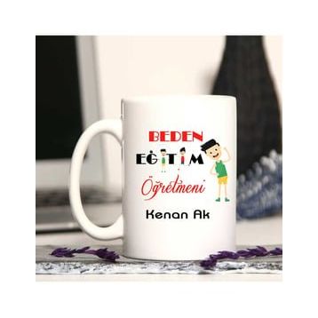 Strongart Beden Öğretmenine Özel Öğretmenler Günü Hediyesi Kişiye Özel Kupa Bardak